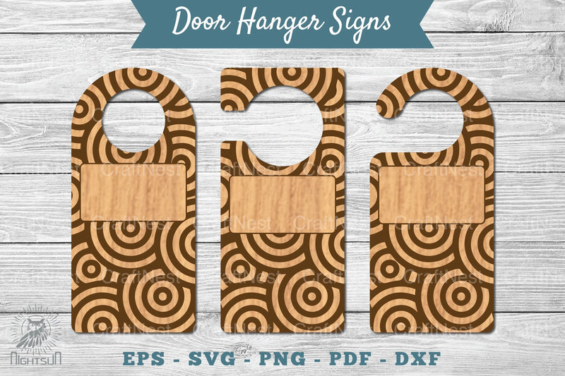 Abstract Door Hanger Signs Template Clipart Bundle - CraftNest - Digital Crafting and Art