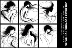Abstract Flowing Portraits - Women - CraftNest - Digital Crafting and Art