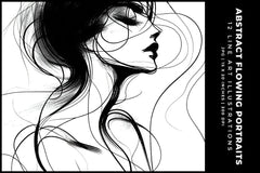 Abstract Flowing Portraits - Women - CraftNest - Digital Crafting and Art