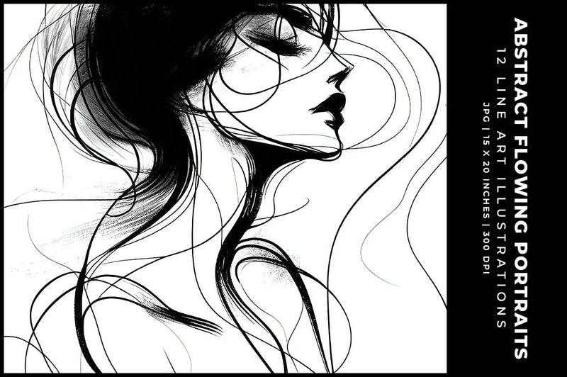 Abstract Flowing Portraits - Women - CraftNest - Digital Crafting and Art