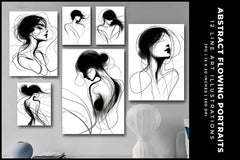 Abstract Flowing Portraits - Women - CraftNest - Digital Crafting and Art