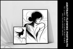 Abstract Flowing Portraits - Women - CraftNest - Digital Crafting and Art
