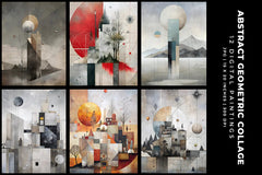 Abstract Geometric Collages - Wall Art - CraftNest - Digital Crafting and Art