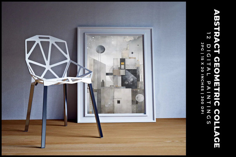 Abstract Geometric Collages - Wall Art - CraftNest - Digital Crafting and Art