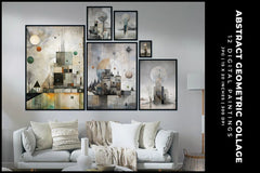 Abstract Geometric Collages - Wall Art - CraftNest - Digital Crafting and Art