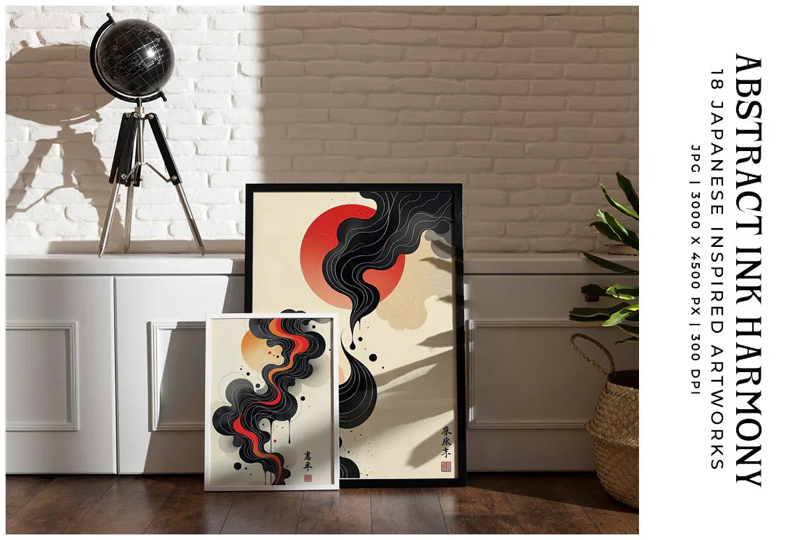 Abstract Japanese Artworks - Wall Art - CraftNest - Digital Crafting and Art