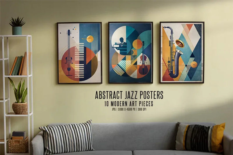 Abstract Jazz Posters - Wall Art - CraftNest - Digital Crafting and Art