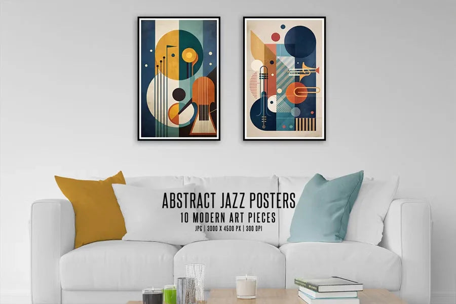Abstract Jazz Posters - Wall Art - CraftNest - Digital Crafting and Art