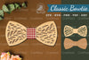 Abstract Pattern Laser Cut Bowtie Clipart Bundle