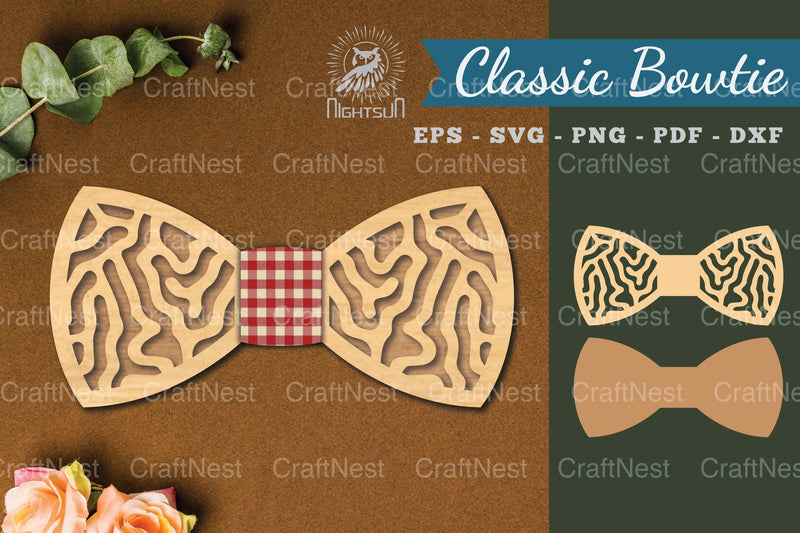 Abstract Pattern Laser Cut Bowtie Clipart Bundle - CraftNest - Digital Crafting and Art