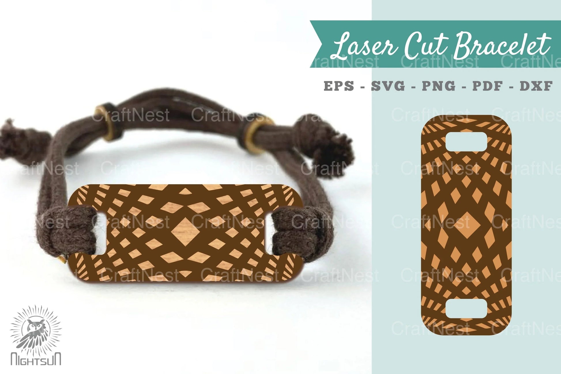 Abstract Pattern Laser Cut Bracelet Design Bundle - CraftNest - Digital Crafting and Art