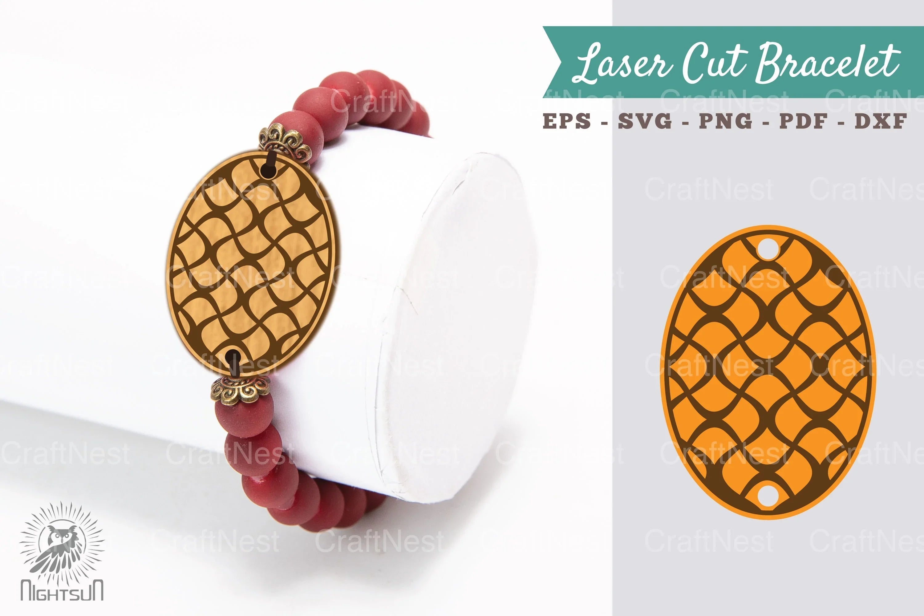 Abstract Pattern Laser Cut Bracelet Design Bundle - CraftNest - Digital Crafting and Art