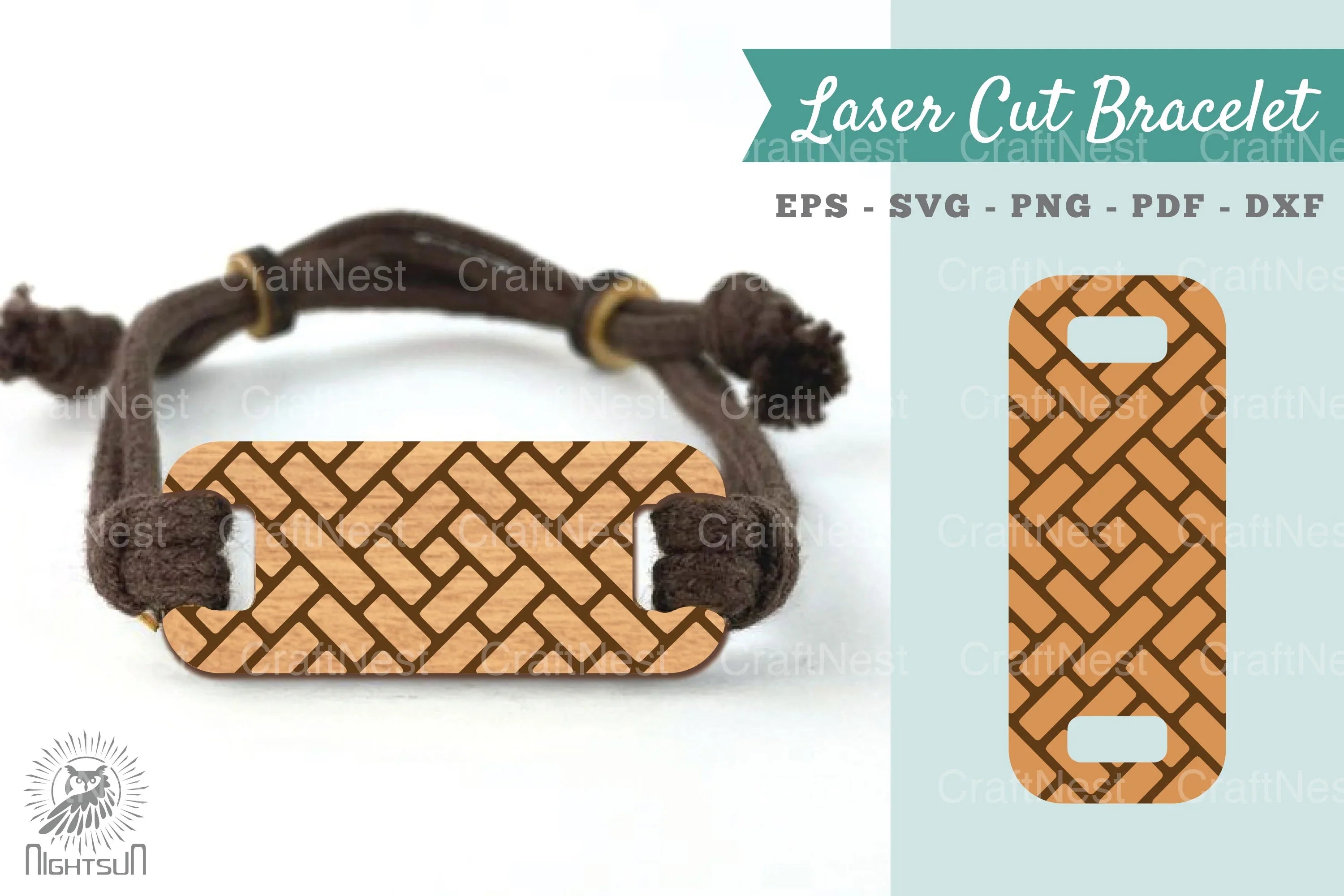 Abstract Pattern Laser Cut Bracelet Design Bundle - CraftNest - Digital Crafting and Art