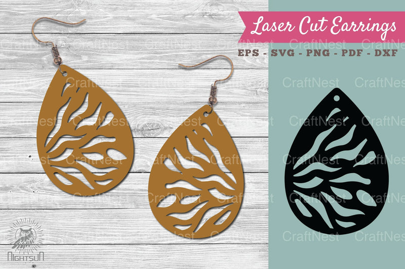 Abstract Pattern Laser Cut Earrings Design Bundle - CraftNest - Digital Crafting and Art