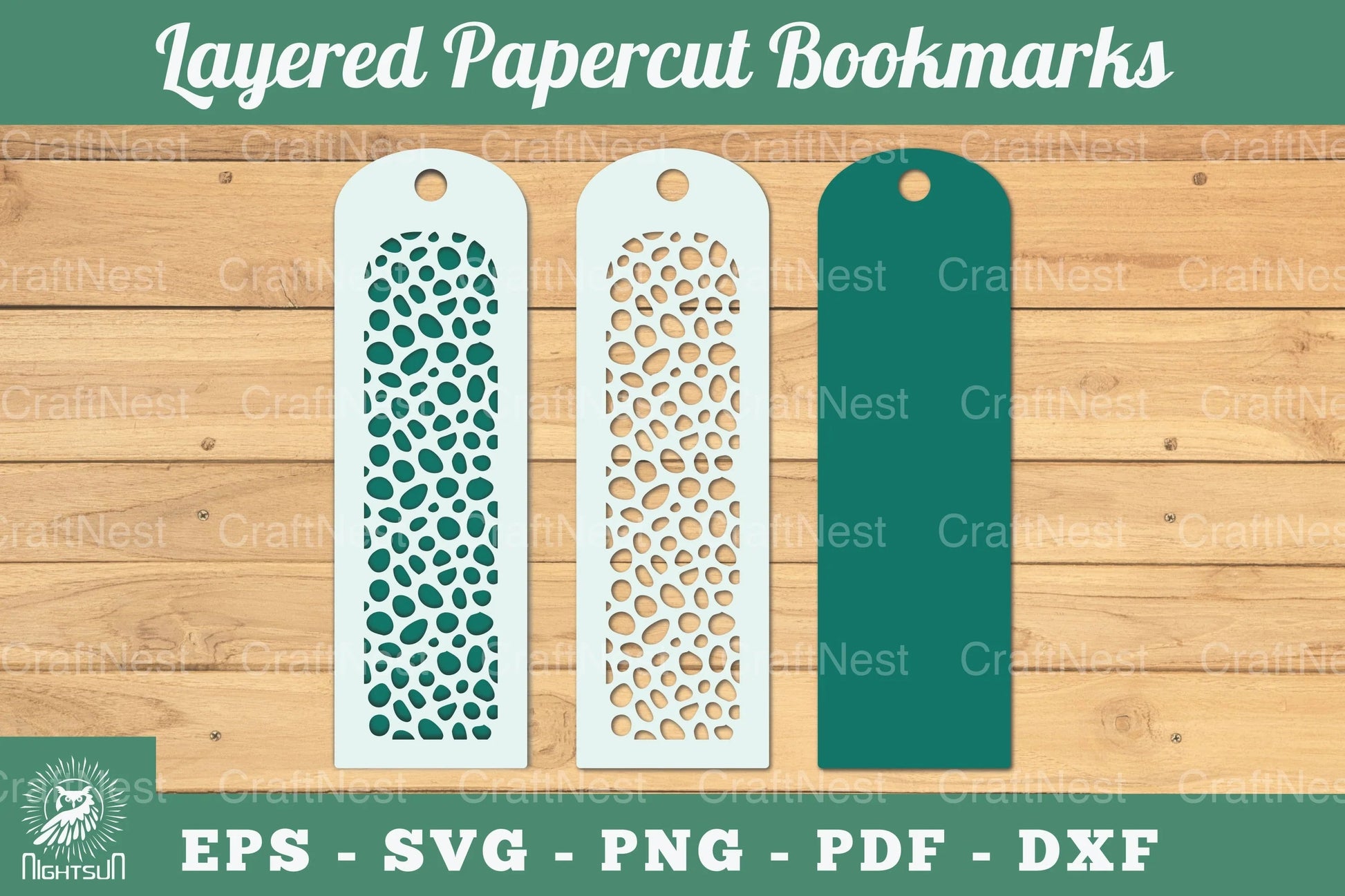 Abstract Pattern Layered Papercut Bookmarks Clipart Bundle - CraftNest - Digital Crafting and Art