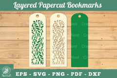 Abstract Pattern Layered Papercut Bookmarks Clipart Bundle - CraftNest - Digital Crafting and Art