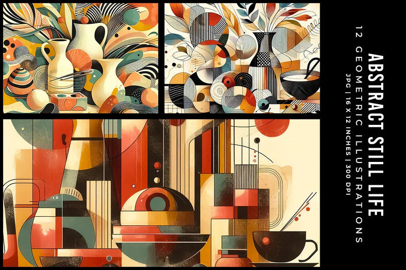 Abstract Still Life Illustrations - Wall Art - CraftNest - Digital Crafting and Art