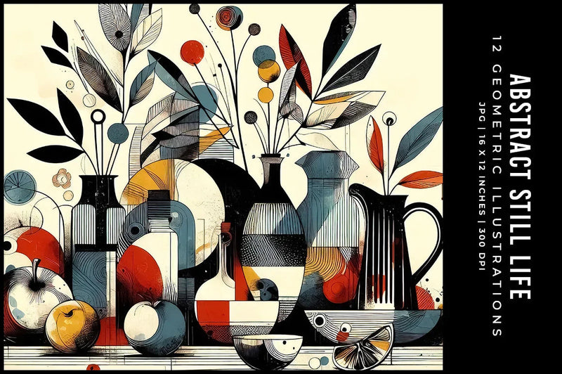 Abstract Still Life Illustrations - Wall Art - CraftNest - Digital Crafting and Art