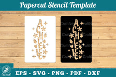 Achieve Papercut Stencil Clipart Bundle - CraftNest - Digital Crafting and Art