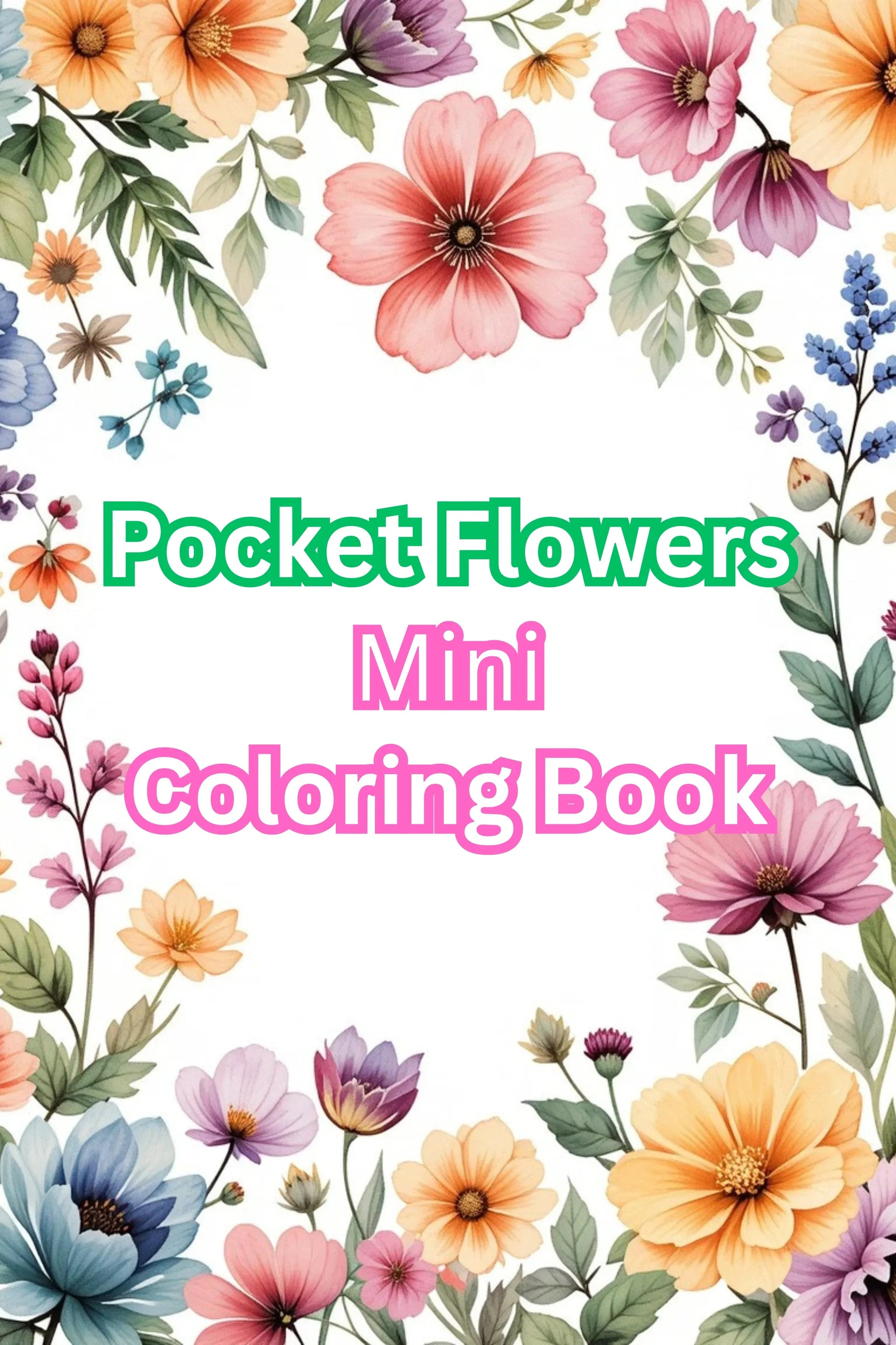 Pocket Flower Coloring Book Bundle - CraftNest - Digital Crafting and Art