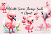 Adorable Summer Flamingo Clipart Bundle