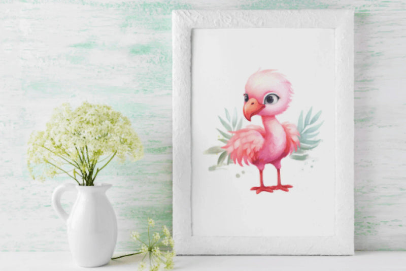 Adorable Summer Flamingo Clipart Bundle - CraftNest - Digital Crafting and Art