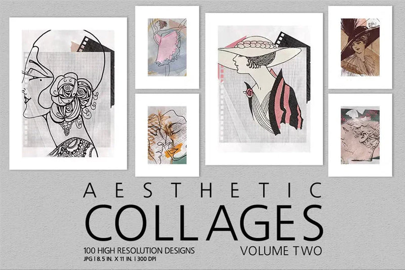 Aesthetic Collages Vol. 2 - Wall Art - CraftNest - Digital Crafting and Art