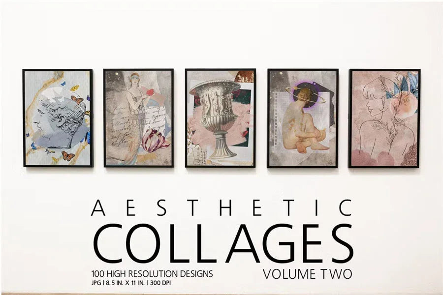 Aesthetic Collages Vol. 2 - Wall Art - CraftNest - Digital Crafting and Art