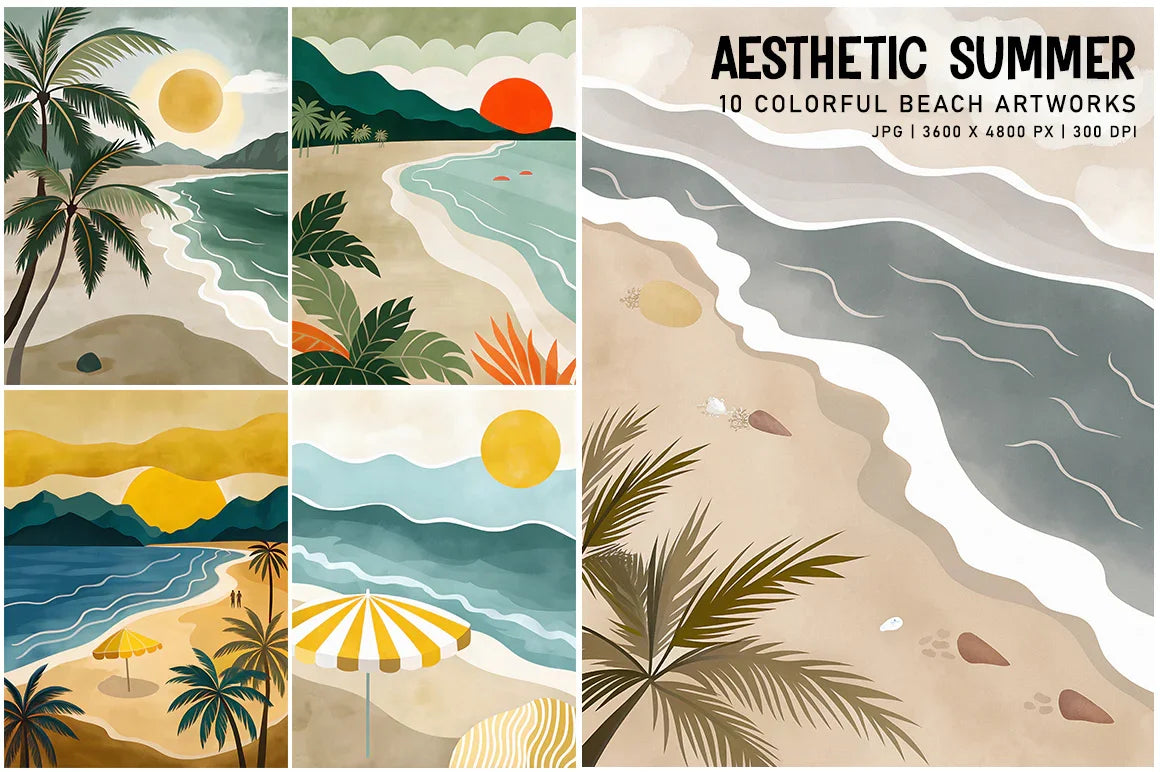 Aesthetic Summer - Wall Art - CraftNest - Digital Crafting and Art