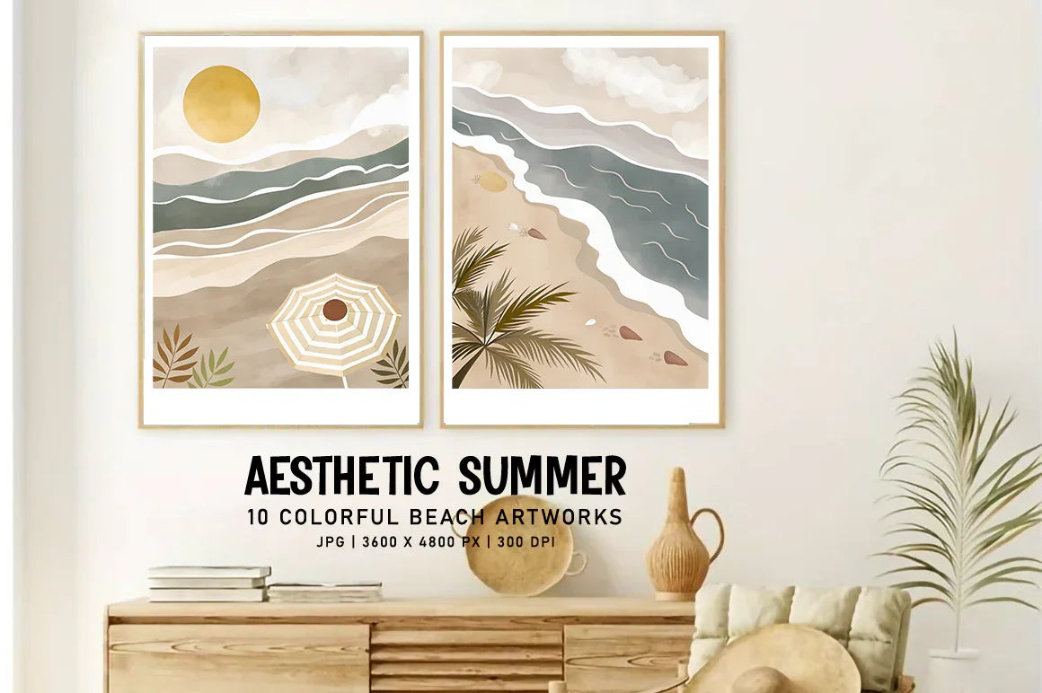 Aesthetic Summer - Wall Art - CraftNest - Digital Crafting and Art