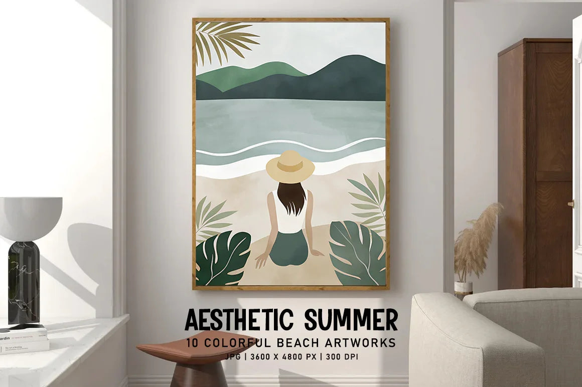 Aesthetic Summer - Wall Art - CraftNest - Digital Crafting and Art