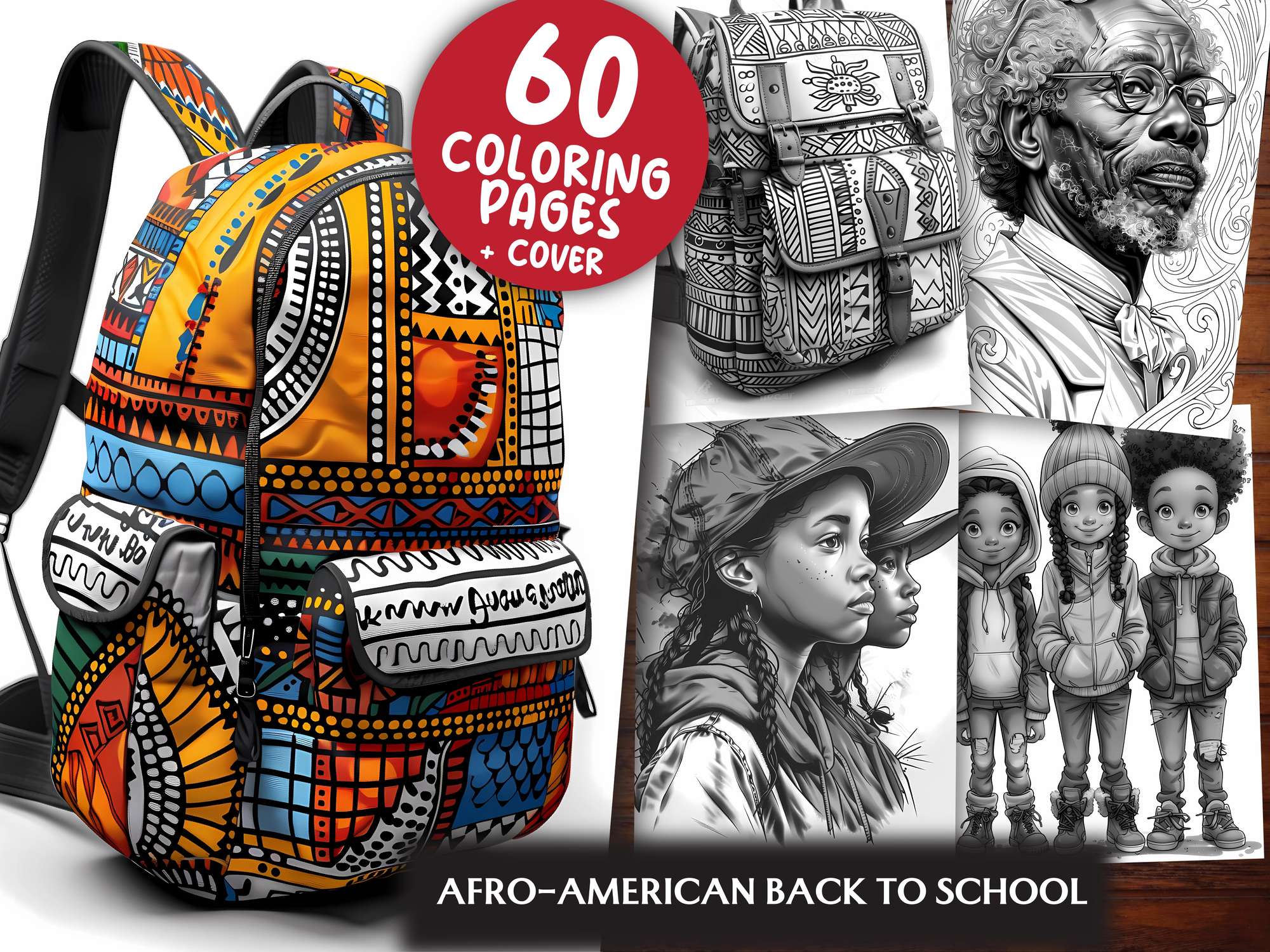 Afro American Back To School Coloring Books - CraftNest - Digital Crafting and Art