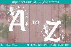 Alphabet Fairy A-Z SVG Bundle 3 - CraftNest - Digital Crafting and Art