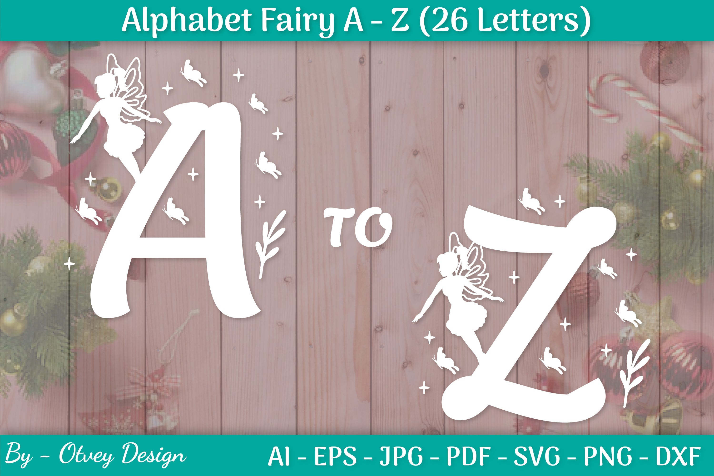 Alphabet Fairy A-Z SVG Bundle 3 - CraftNest - Digital Crafting and Art