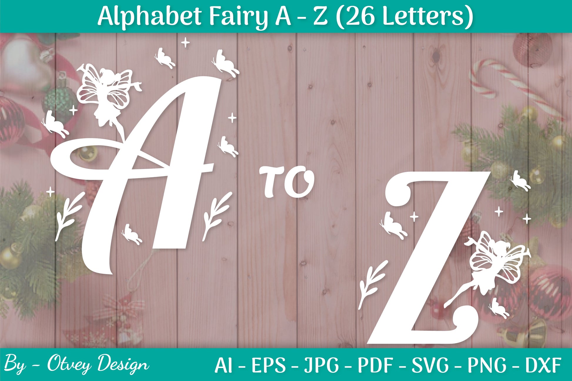 Alphabet Fairy A-Z SVG Bundle 4 - CraftNest - Digital Crafting and Art