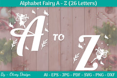 Alphabet Fairy A-Z SVG Bundle 4 - CraftNest - Digital Crafting and Art