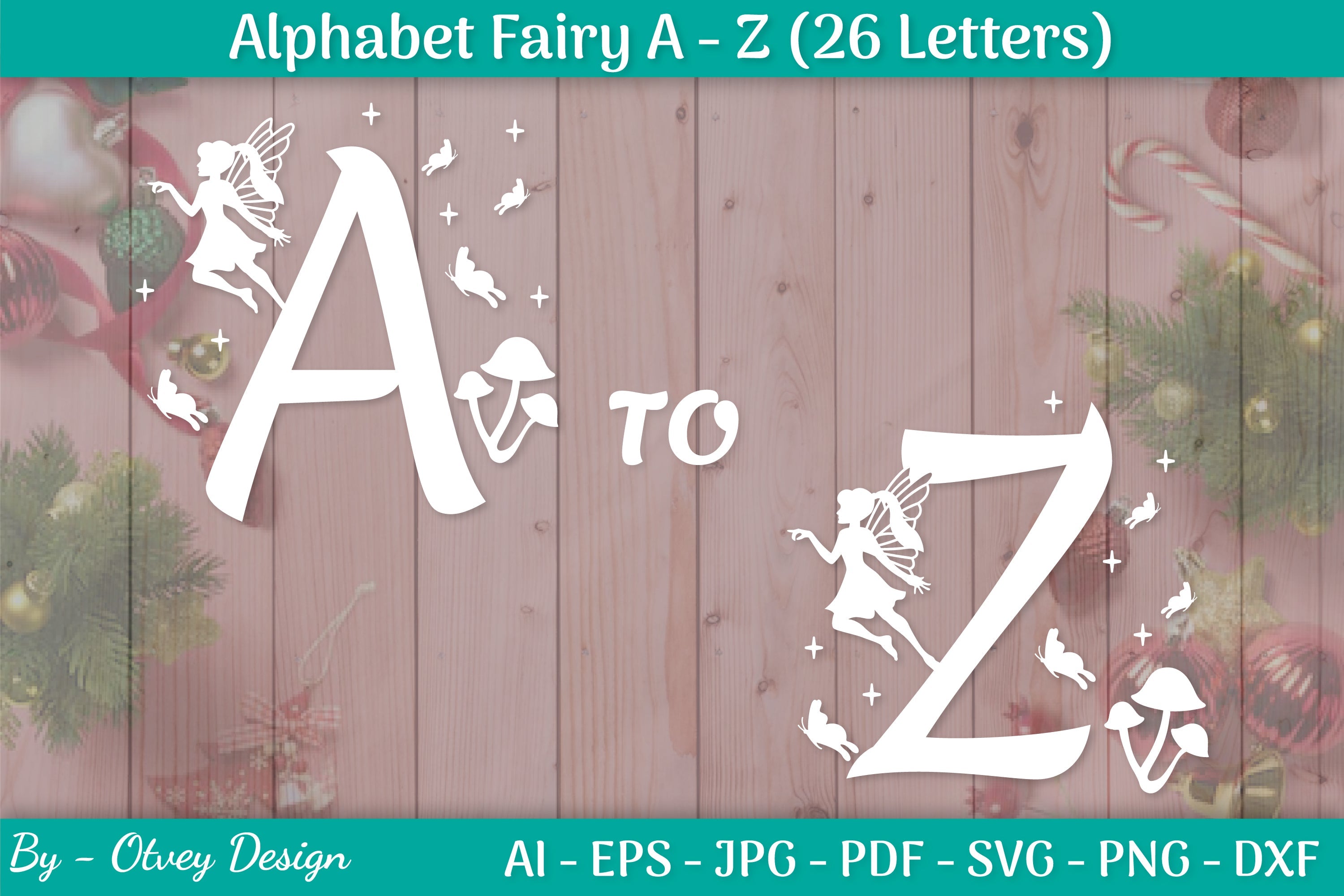 Alphabet Fairy A-Z SVG Bundle 6 - CraftNest - Digital Crafting and Art