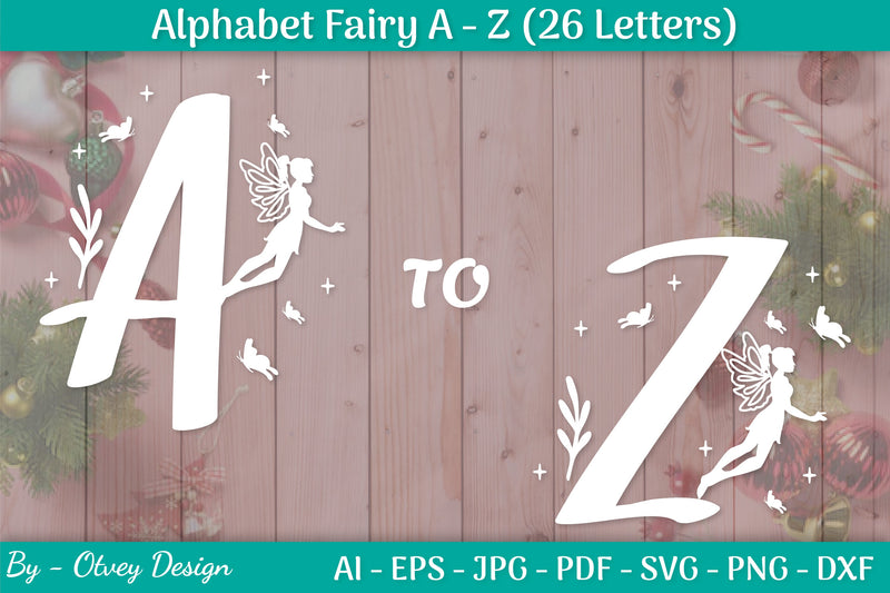 Alphabet Fairy A-Z SVG Bundle - CraftNest - Digital Crafting and Art
