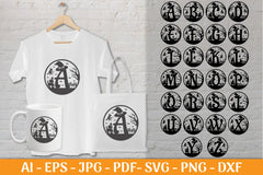 Alphabet Halloween SVG Bundle - CraftNest - Digital Crafting and Art