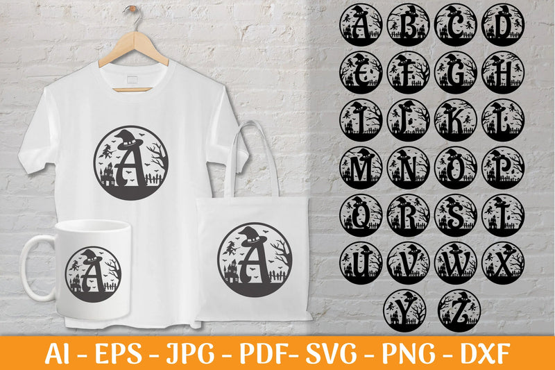 Alphabet Halloween SVG Bundle - CraftNest - Digital Crafting and Art