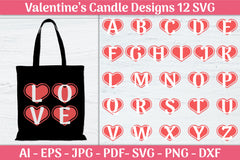 Alphabet Love Valentine SVG Bundle - CraftNest - Digital Crafting and Art