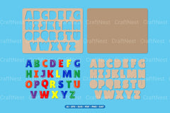 Alphabet Puzzle Lasercut SVG Bundle - CraftNest - Digital Crafting and Art