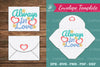 Always in Love Envelope Template Clipart Bundle