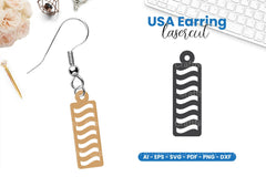 America Earring Lasercut SVG Bundle - CraftNest - Digital Crafting and Art
