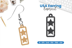 America Earring Lasercut SVG Bundle - CraftNest - Digital Crafting and Art