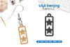 America Earring Lasercut SVG Bundle