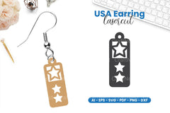 America Earring Lasercut SVG Bundle - CraftNest - Digital Crafting and Art
