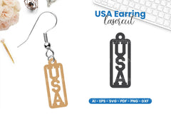 America Earring Lasercut SVG Bundle - CraftNest - Digital Crafting and Art