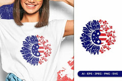 America Sunflower with Butterfly Clipart Bundle - CraftNest - Digital Crafting and Art