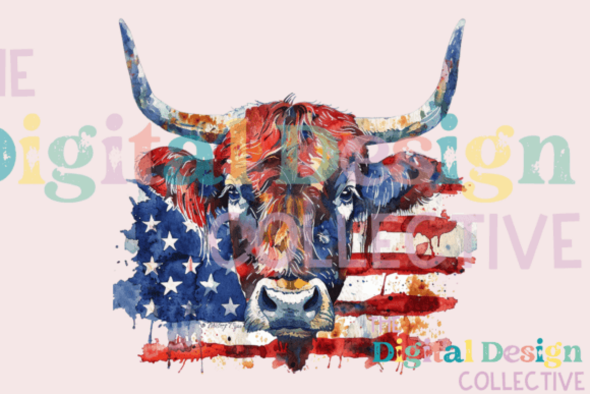 American Western 4th of July Cow Clipart Bundle - CraftNest - Digital Crafting and Art